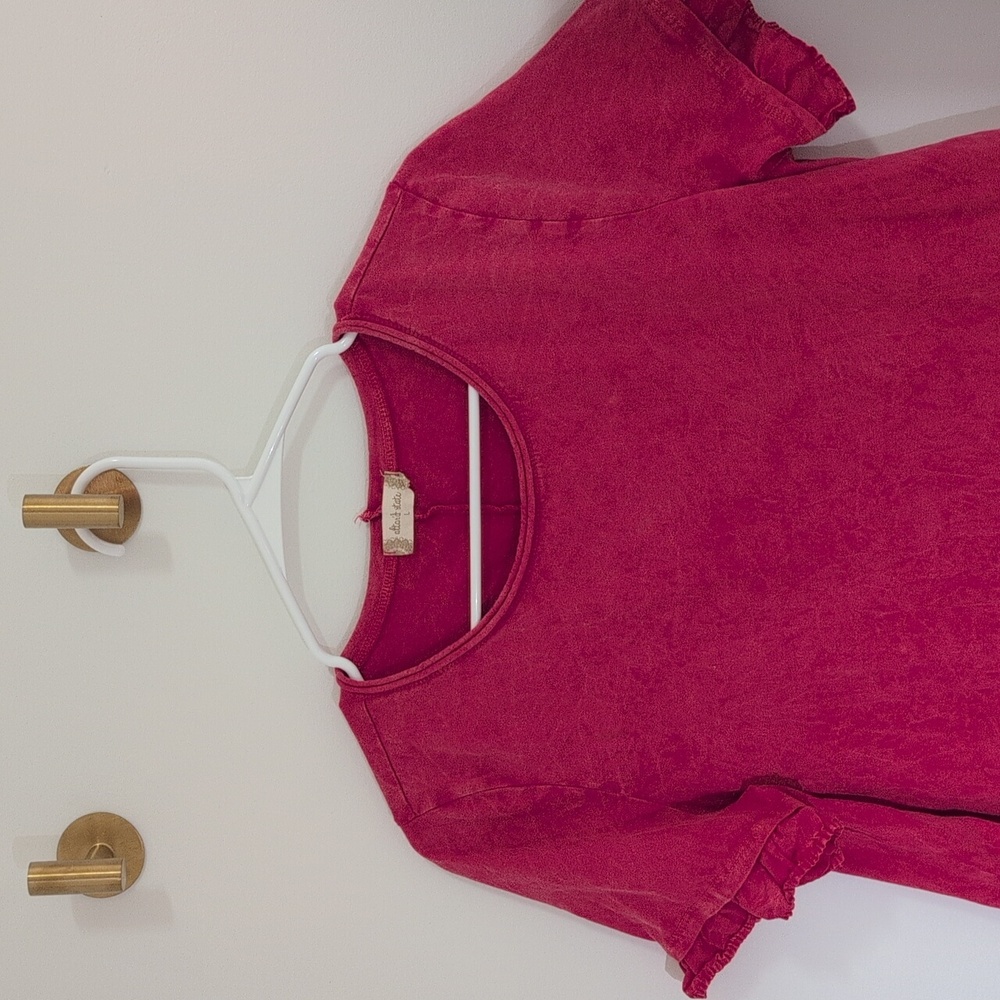 Altar’d State Weathered Red Oversized Top with Flowy Sleeves Large